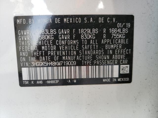 2019 HONDA FIT LX 3HGGK5H48KM719009