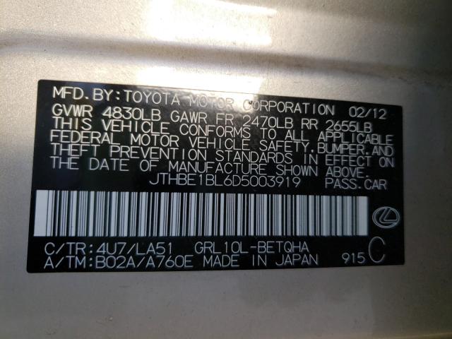 2013 LEXUS GS 350 JTHBE1BL6D5003919