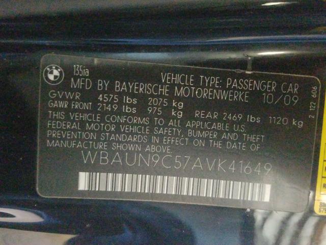 2010 BMW 135I WBAUN9C57AVK41649