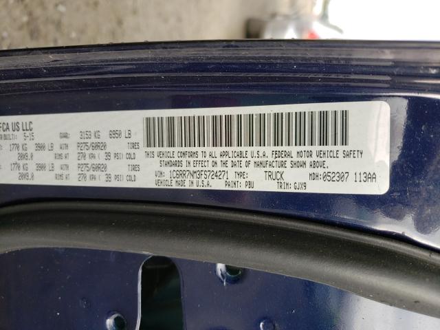 2015 RAM 1500 LARAM 1C6RR7NM3FS724271