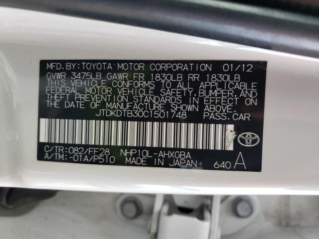 2012 TOYOTA PRIUS C JTDKDTB30C1501748