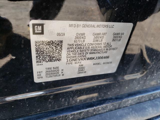 2019 CHEVROLET TRAVERSE P 1GNEVKKW6KJ306466