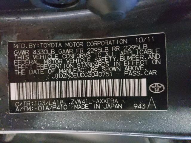 2012 TOYOTA PRIUS V JTDZN3EU0C3040751