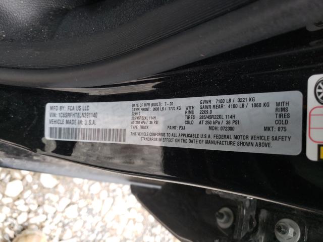 2020 RAM 1500 LIMIT 1C6SRFHT8LN391140