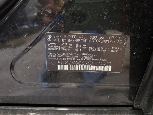 2012 BMW X5 XDRIVE5 5UXZV8C59CL424423