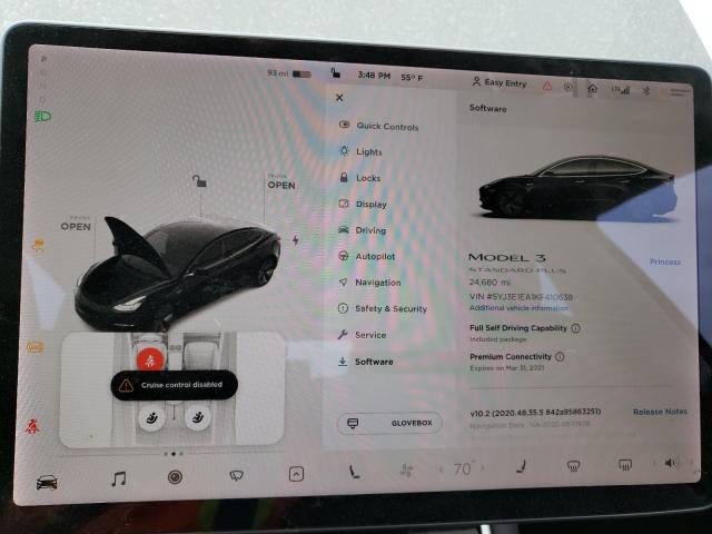 2019 TESLA MODEL 3 5YJ3E1EA1KF410638