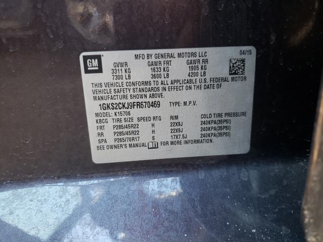 2015 GMC YUKON 1GKS2CKJ9FR670469