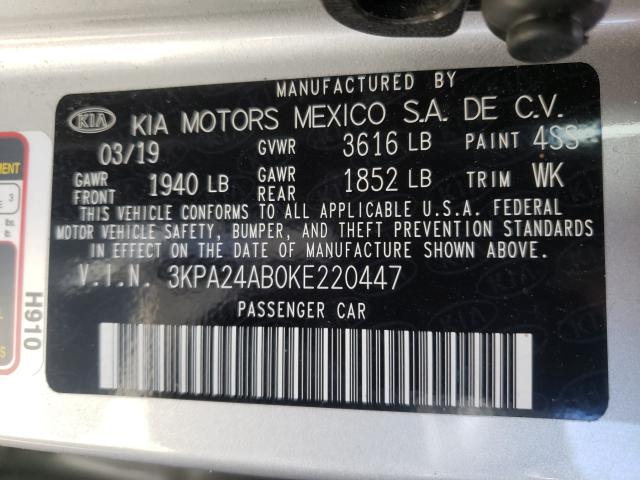 2019 KIA RIO S 3KPA24AB0KE220447