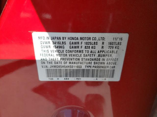 2017 HONDA FIT LX JHMGK5H54HS011653