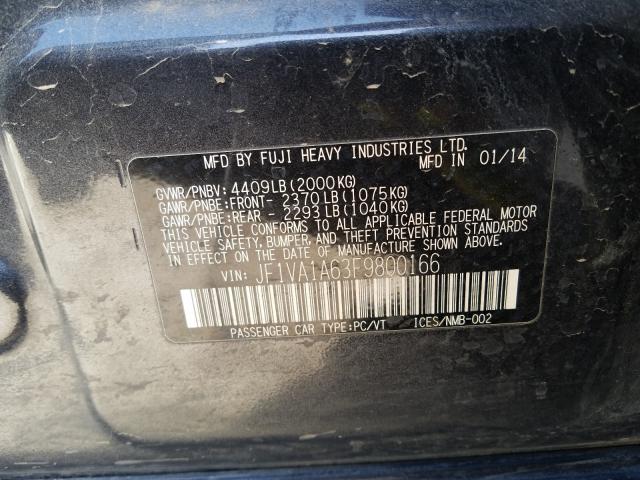 2015 SUBARU WRX JF1VA1A63F9800166