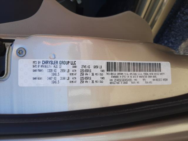 2013 DODGE GRD CARAVA 2C4RDGCG8DR524991