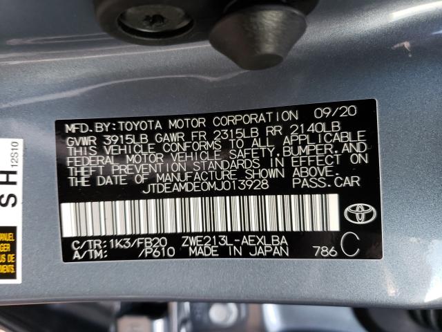 2021 TOYOTA COROLLA LE - JTDEAMDE0MJ013928