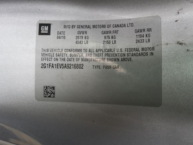2010 CHEVROLET CAMARO LS - 2G1FA1EV5A9216802