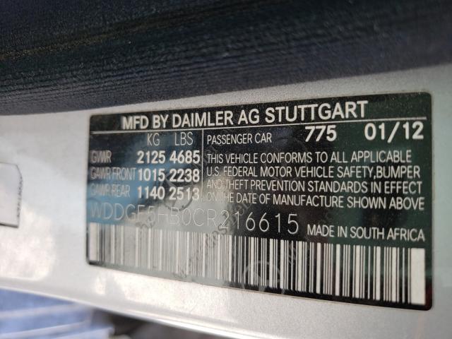 2012 MERCEDES-BENZ C 350 WDDGF5HB0CR216615