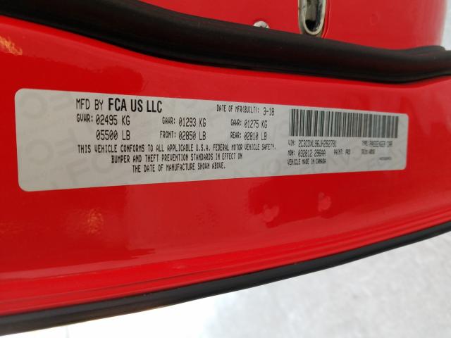 2018 DODGE CHARGER SR 2C3CDXL96JH282781