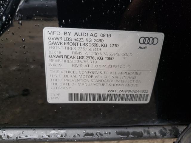 VIN WA1L2AFP8HA044622 2017 Audi Q5, Premium Plus no.10