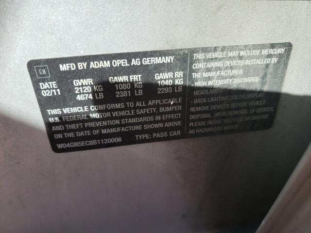 2011 BUICK REGAL CXL W04GN5EC8B1120006