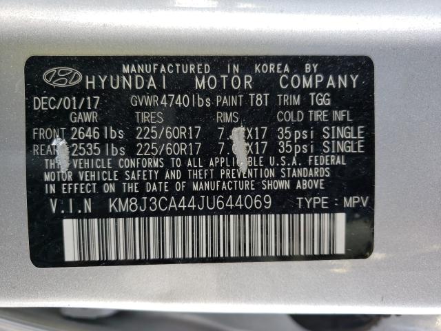 2018 HYUNDAI TUCSON SEL KM8J3CA44JU644069