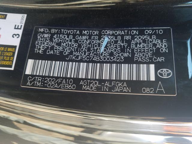 2011 TOYOTA SCION TC JTKJF5C74B3003423