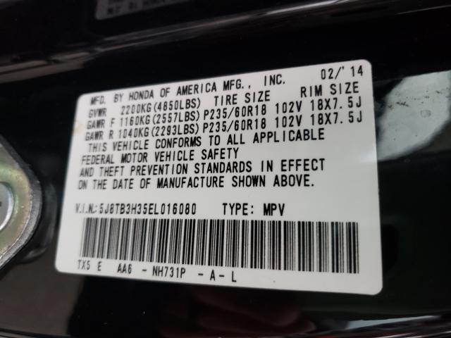 2014 ACURA RDX 5J8TB3H35EL016080