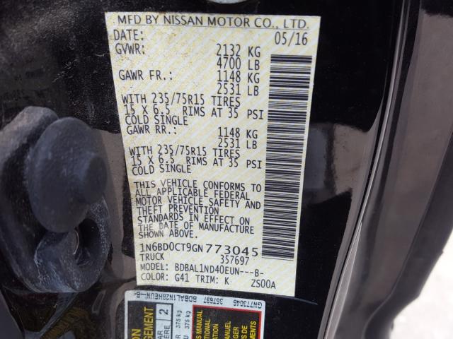 2016 NISSAN FRONTIER 1N6BD0CT9GN773045