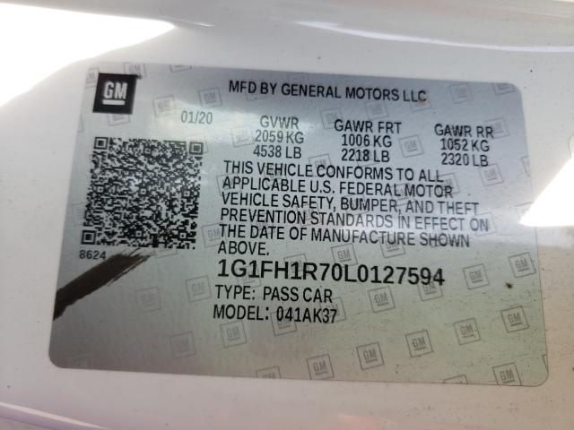 2020 CHEVROLET CAMARO SS - 1G1FH1R70L0127594