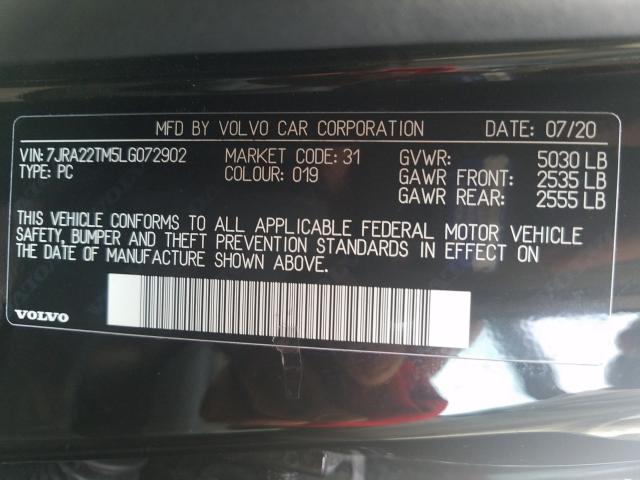 2020 VOLVO S60 T6 R-D 7JRA22TM5LG072902