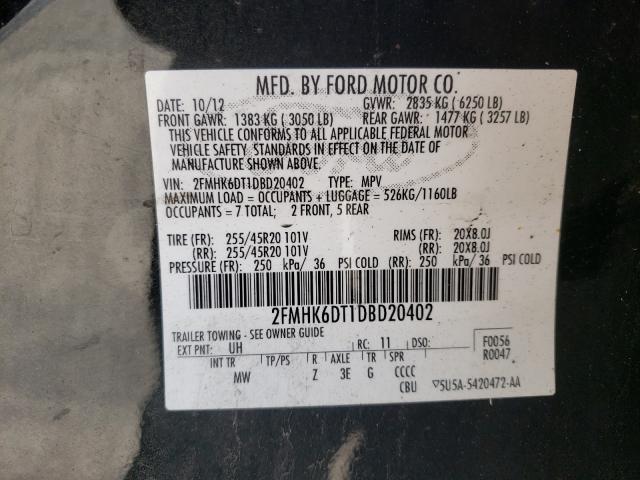 2013 FORD FLEX LIMIT 2FMHK6DT1DBD20402