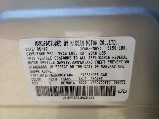 2018 INFINITI Q50 LUXE JN1EV7AR6JM431484