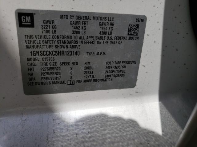 2017 CHEVROLET TAHOE C150 1GNSCCKC5HR123140