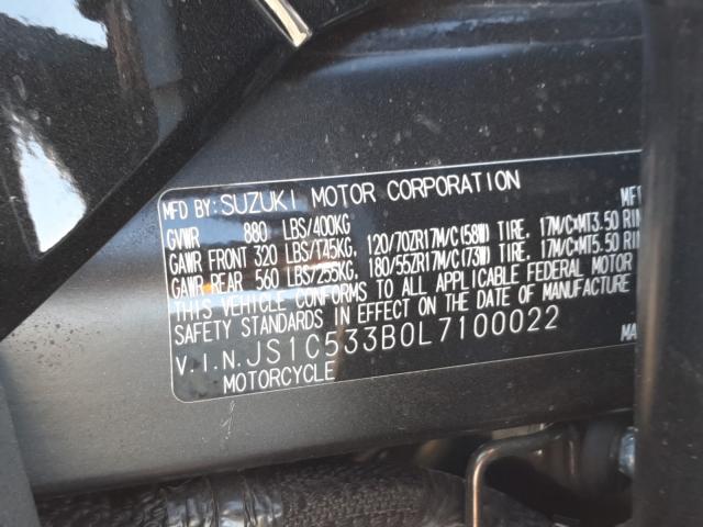 2020 SUZUKI GSX-S750 M JS1C533B0L7100022