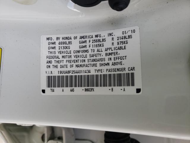 2010 ACURA TL 19UUA8F25AA011434