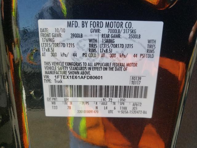 2010 FORD F150 SUPER - 1FTEX1E61AFD80601