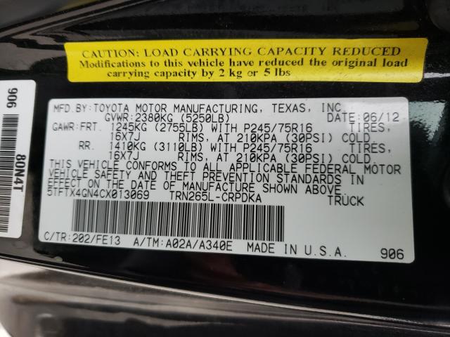 2012 TOYOTA TACOMA PRE 5TFTX4GN4CX013069