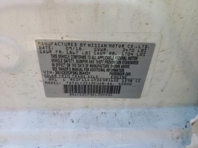 2019 NISSAN VERSA NOTE 3N1CE2CP3KL354431