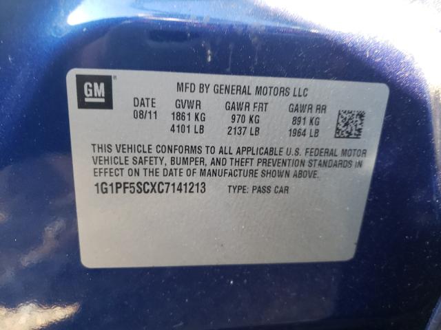 2012 CHEVROLET CRUZE LT - 1G1PF5SCXC7141213