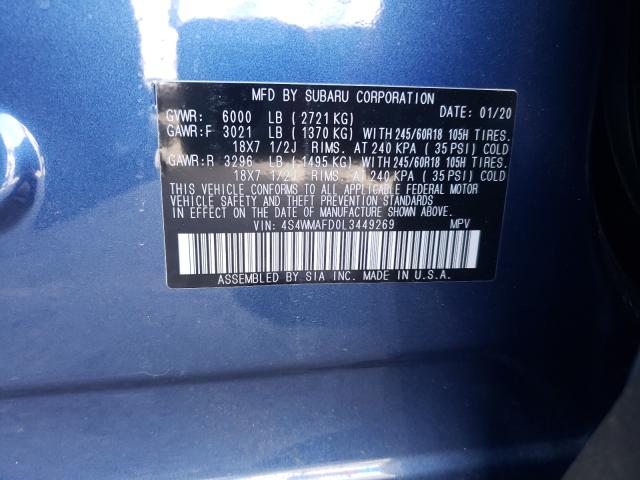 2020 SUBARU ASCENT PRE - 4S4WMAFD0L3449269
