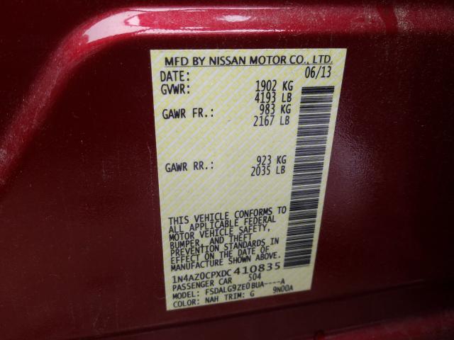 2013 NISSAN LEAF S 1N4AZ0CPXDC410835