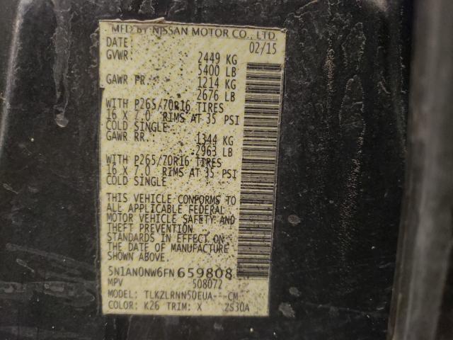 2015 NISSAN XTERRA X 5N1AN0NW6FN659808