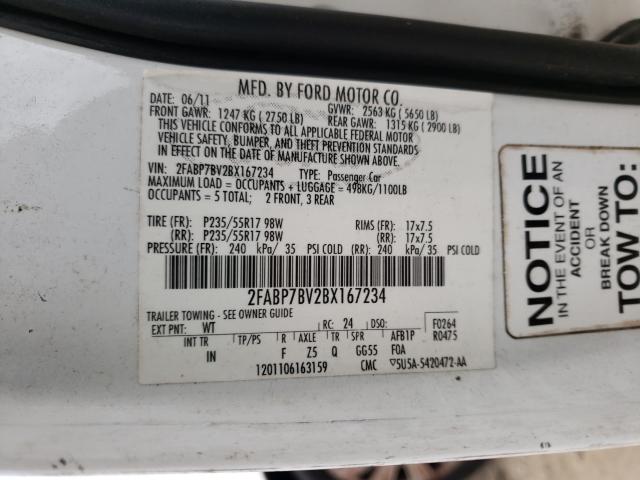 2011 FORD CROWN VICT 2FABP7BV2BX167234