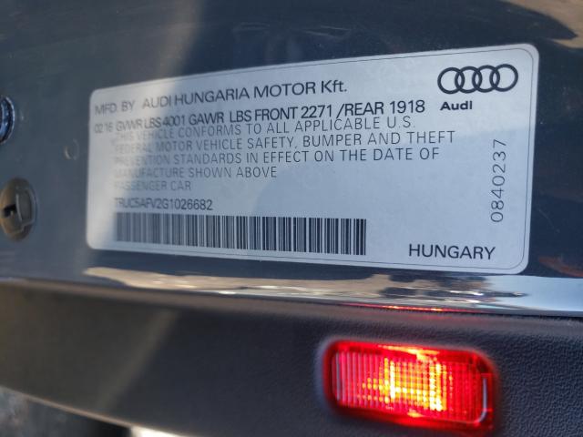 2016 AUDI TT TRUC5AFV2G1026682