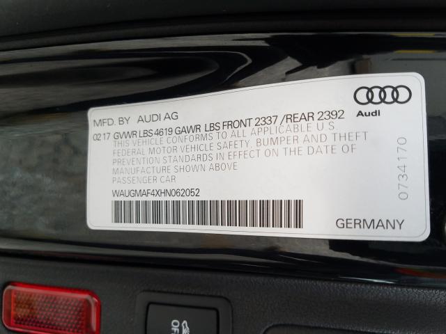 2017 AUDI A4 ULTRA P WAUGMAF4XHN062052