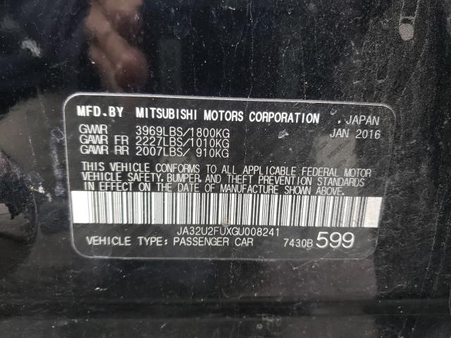 2016 MITSUBISHI LANCER ES JA32U2FUXGU008241