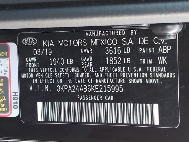 2019 KIA RIO S 3KPA24AB6KE215995