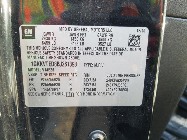 2011 GMC ACADIA DEN 1GKKVTED8BJ261398