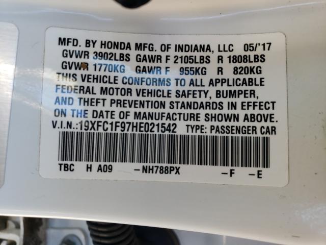2017 HONDA CIVIC TOUR 19XFC1F97HE021542