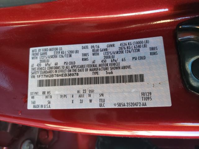 2017 FORD F250 SUPER 1FT7W2BT6HEB38978