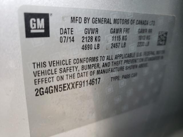 2015 BUICK REGAL PREM 2G4GN5EXXF9114617