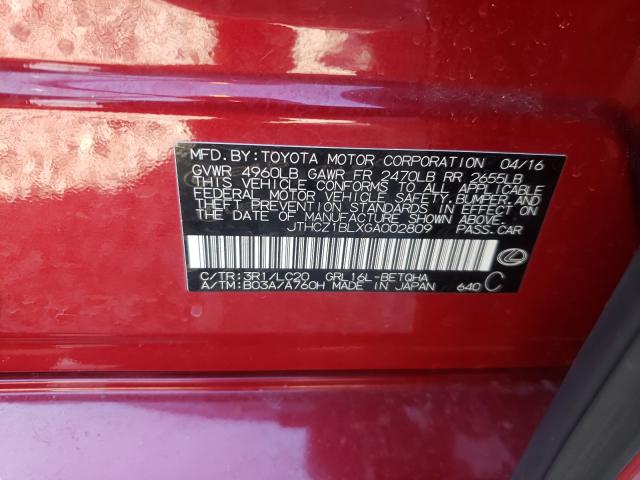 2016 LEXUS GS 350 JTHCZ1BLXGA002809