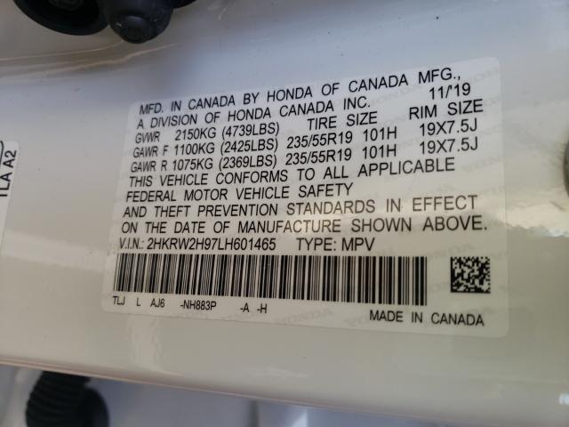 2020 HONDA CR-V TOURI 2HKRW2H97LH601465